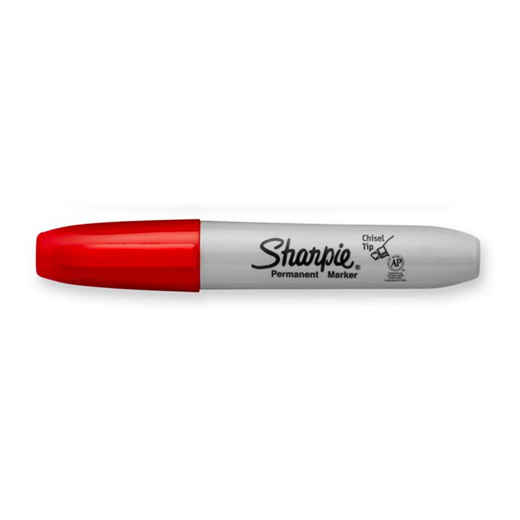 Sharpie Chisel Point Red Permanent Marker Sold Individually  Sharpie Markers