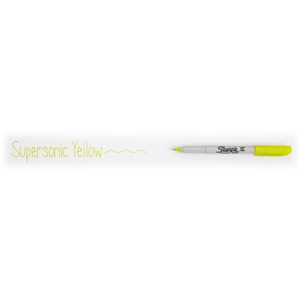 Sharpie Limited Edition Color Burst Ultra Fine Point Permanent Marker Supersonic Yellow Sold Individually  Sharpie Markers