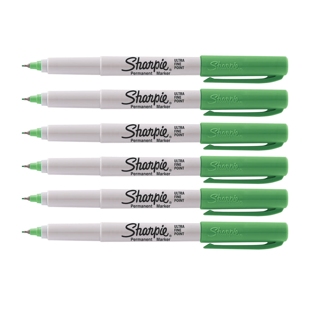 Sharpie Green Fine Point Markers, Pack of 6