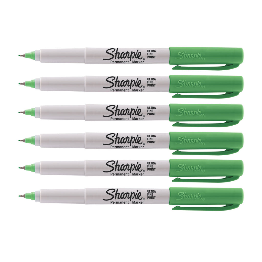 Sharpie Cosmic Galaxy Green, Ultra Fine Point Pack of 6 Markers  Sharpie Markers