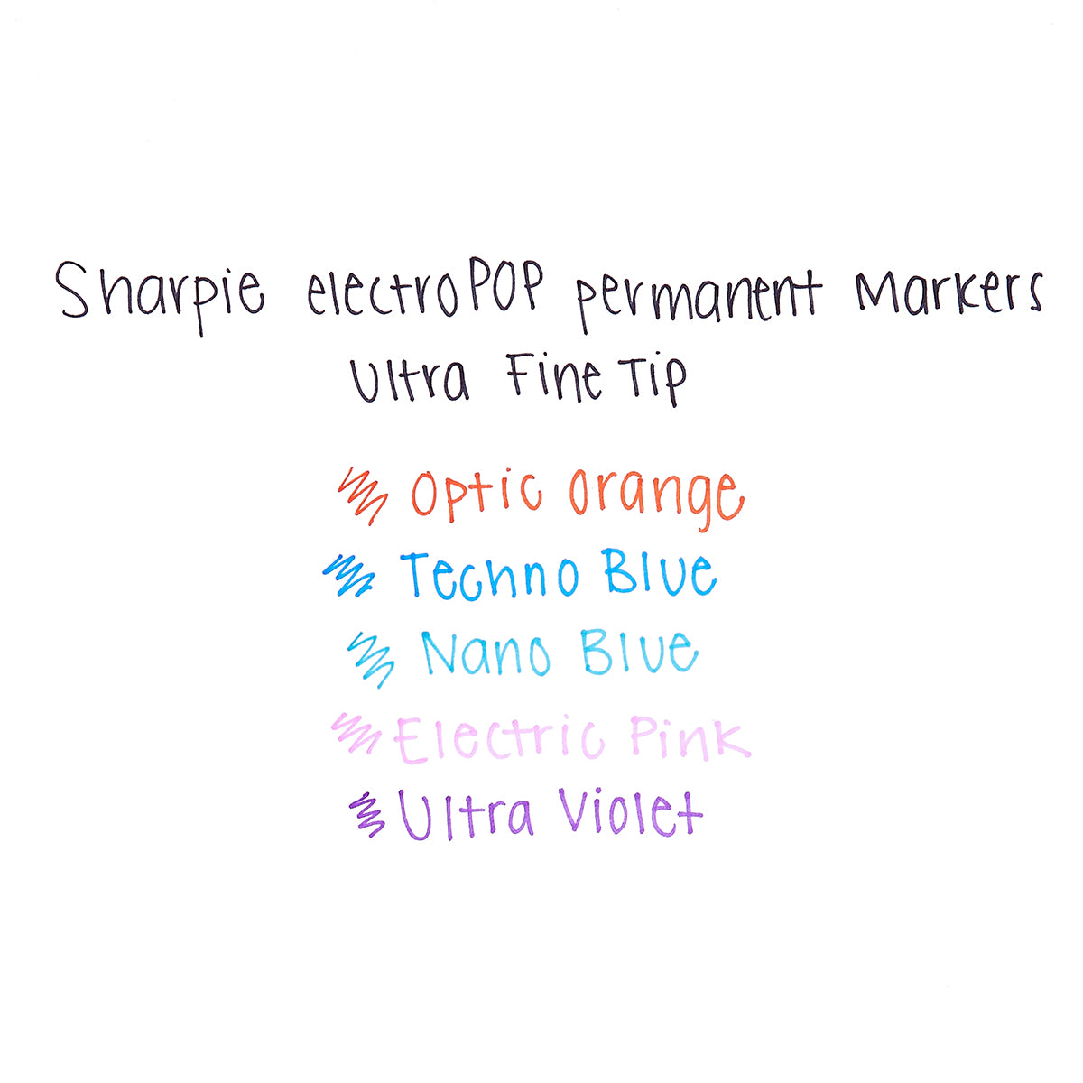 Sharpie Limited Edition Electro Pop Techno Blue Ultra Fine Point Permanent Marker Sold Individually  Sharpie Markers