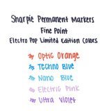 Sharpie Techno Blue Fine Point Limited Edition Electro Pop Permanent Marker Sold Individually  Sharpie Markers
