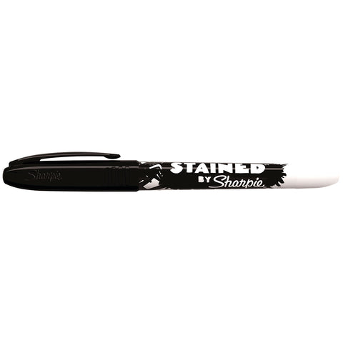 Sharpie Black Fabric Marker, Brush Tip, Stained By Sharpie