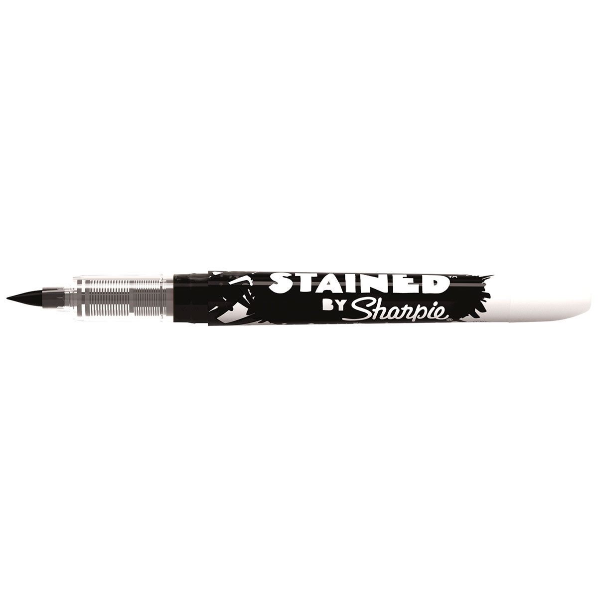 Sharpie Black Fabric Marker, Brush Tip, Stained By Sharpie  Sharpie Fabric Markers