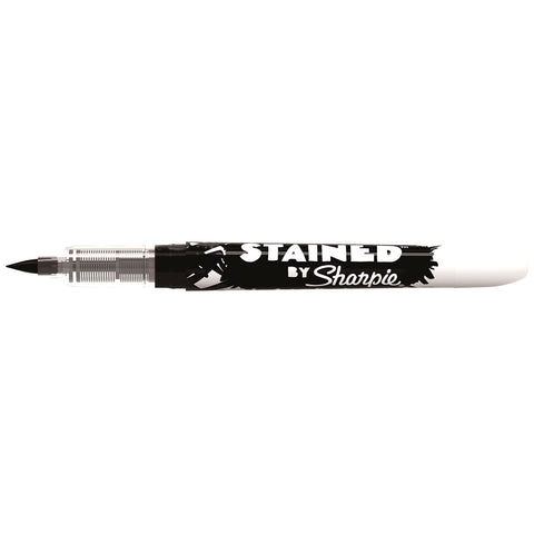 Sharpie Black Fabric Marker, Brush Tip, Stained By Sharpie