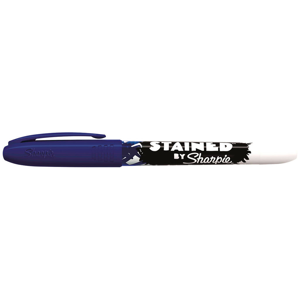 Sharpie Blue Fabric Marker, Brush Tip, Stained By Sharpie