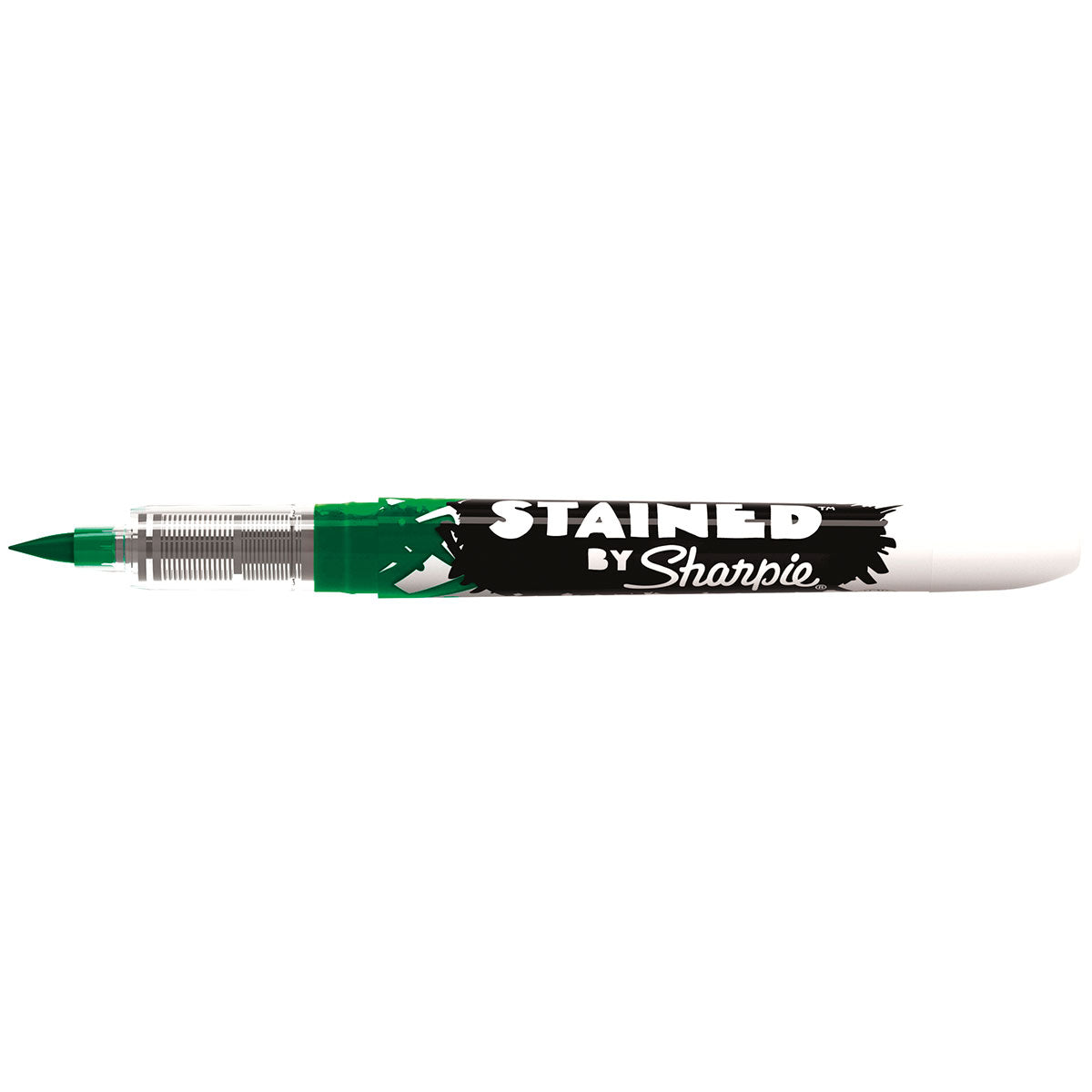 Sharpie Green Fabric Marker, Brush Tip, Stained By Sharpie  Sharpie Fabric Markers