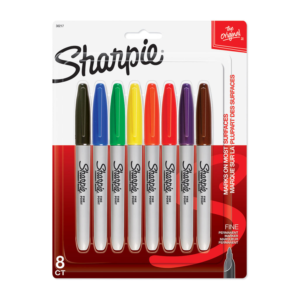 Sharpie Markers Pack of 8 Assorted, Fine Tip