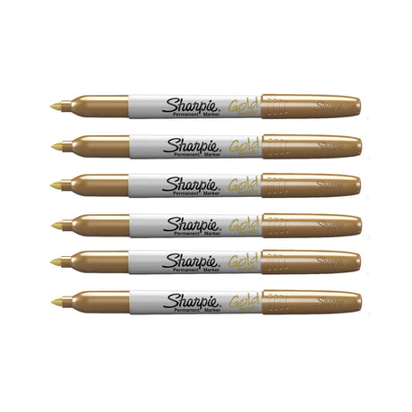 Sharpie Gold Markers Pack Of 6  Sharpie Markers