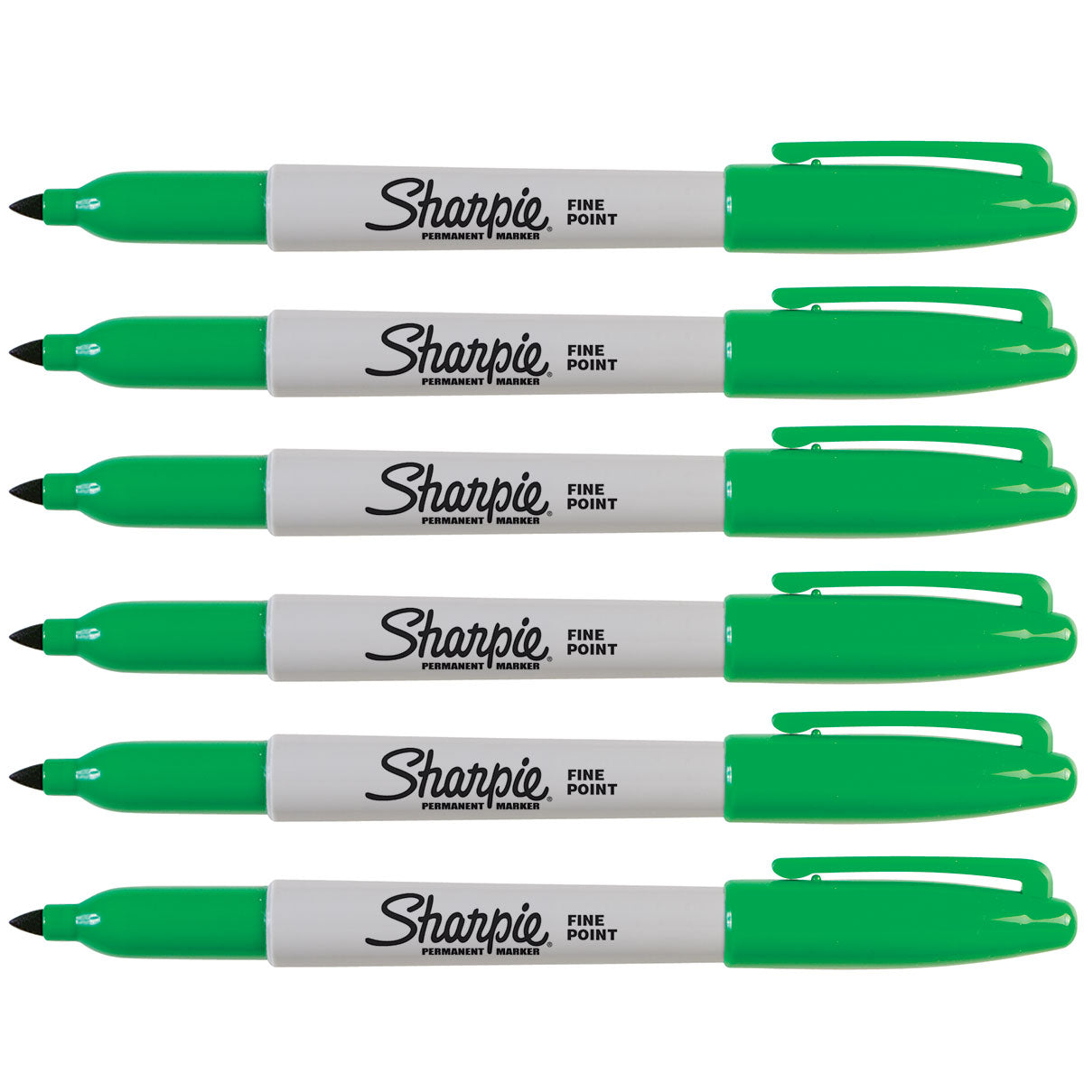 Sharpie Green Fine Point Markers, Pack of 6  Sharpie Markers