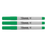 Sharpie Ultra Fine Green Markers Pack of 3  Sharpie Markers