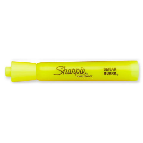 Sharpie Yellow Highlighter Chisel Tip Smear Guard Sold Individually  Sharpie Highlighter