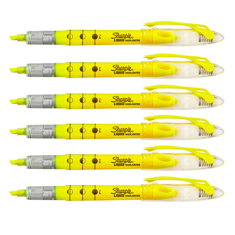 Sharpie Liquid Highlighters Yellow Pack Of  6  Sharpie Highlighter