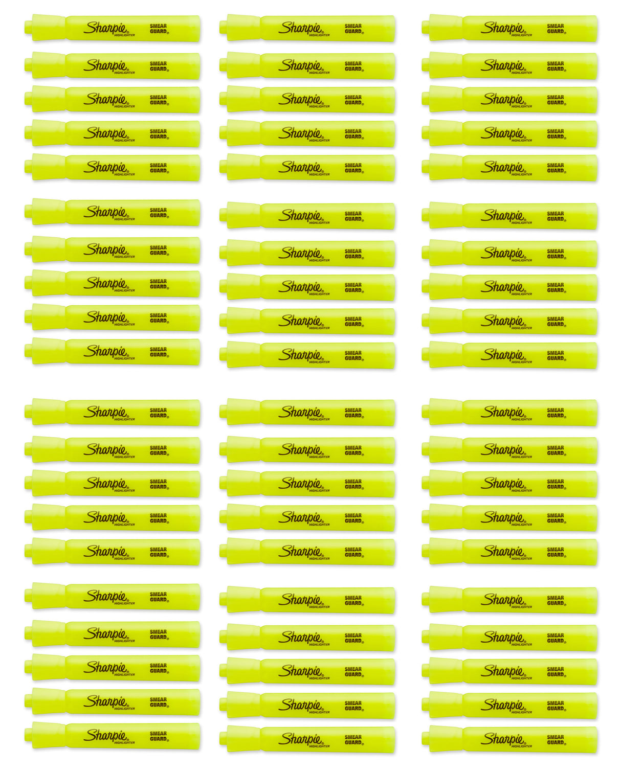 Sharpie Yellow Highlighters Chisel Tip, Smear Guard, Bulk Pack of 60  Sharpie Highlighter