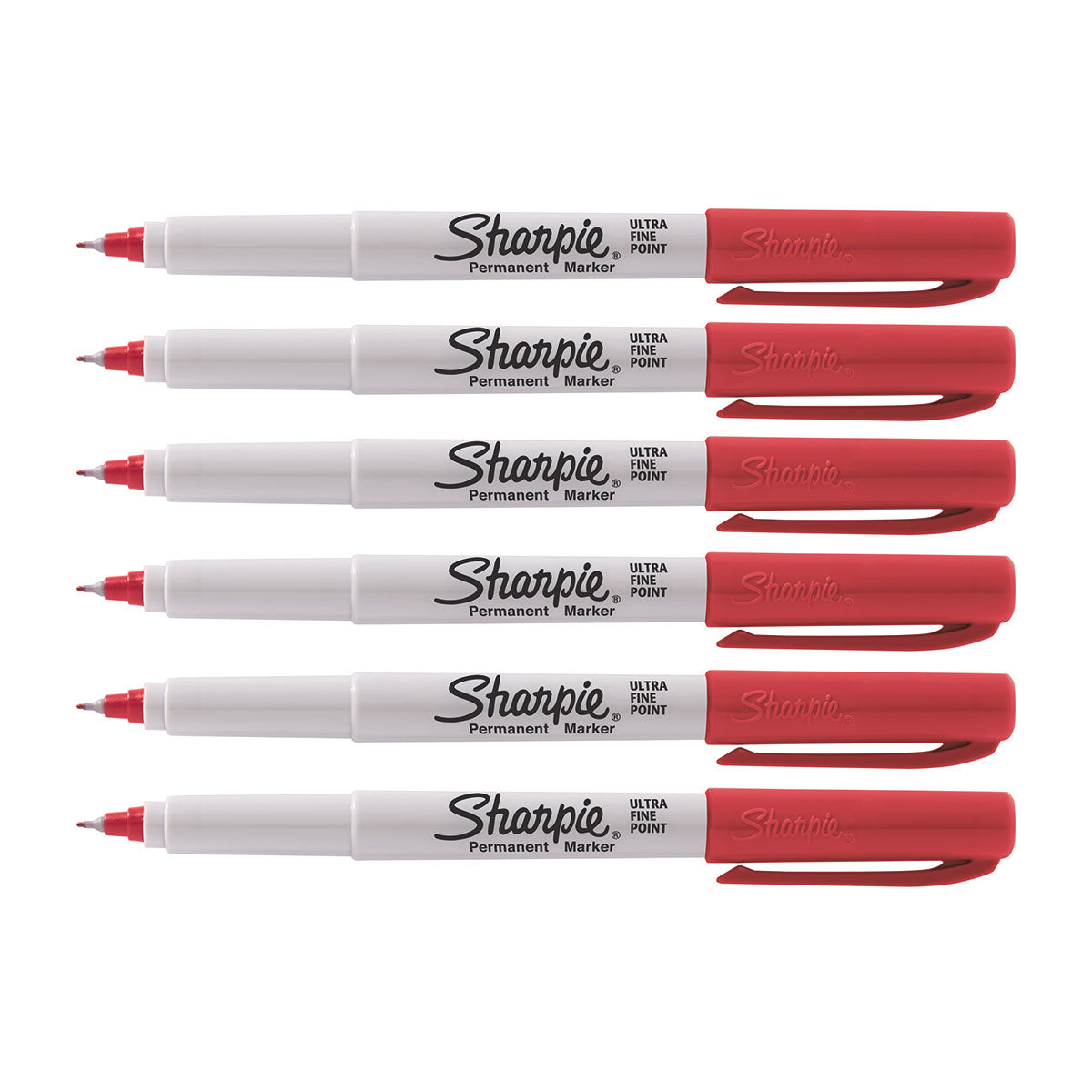 Sharpie Jupiter Red, Ultra Fine Point Permanent Markers Pack of 6Pens and Pencils