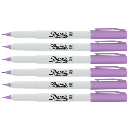 Sharpie Lilac Markers Ultra Fine Pack of 6  Sharpie Markers