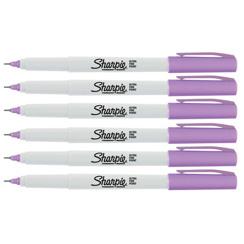 Sharpie Lilac Markers Ultra Fine Pack of 6