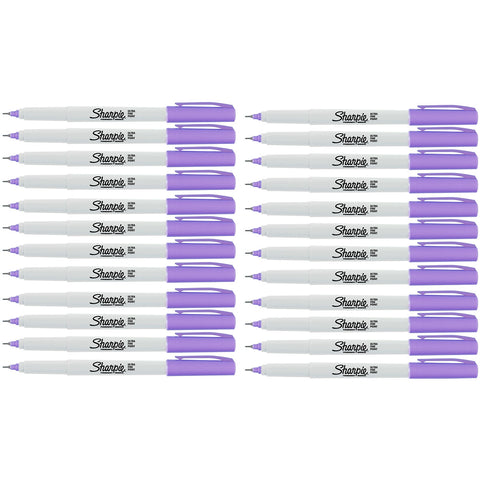 Sharpie Blue Markers, Fine Point, Bulk Pack of 24