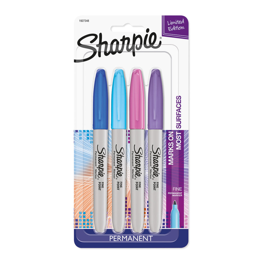 Sharpie Limited Edition Electro Pop 4 Permanent Markers  Sharpie Markers