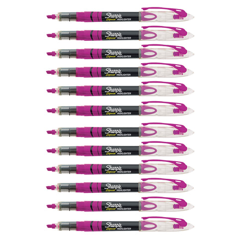 Sharpie Liquid Highlighter Berry Narrow Chisel Tip 12 Count