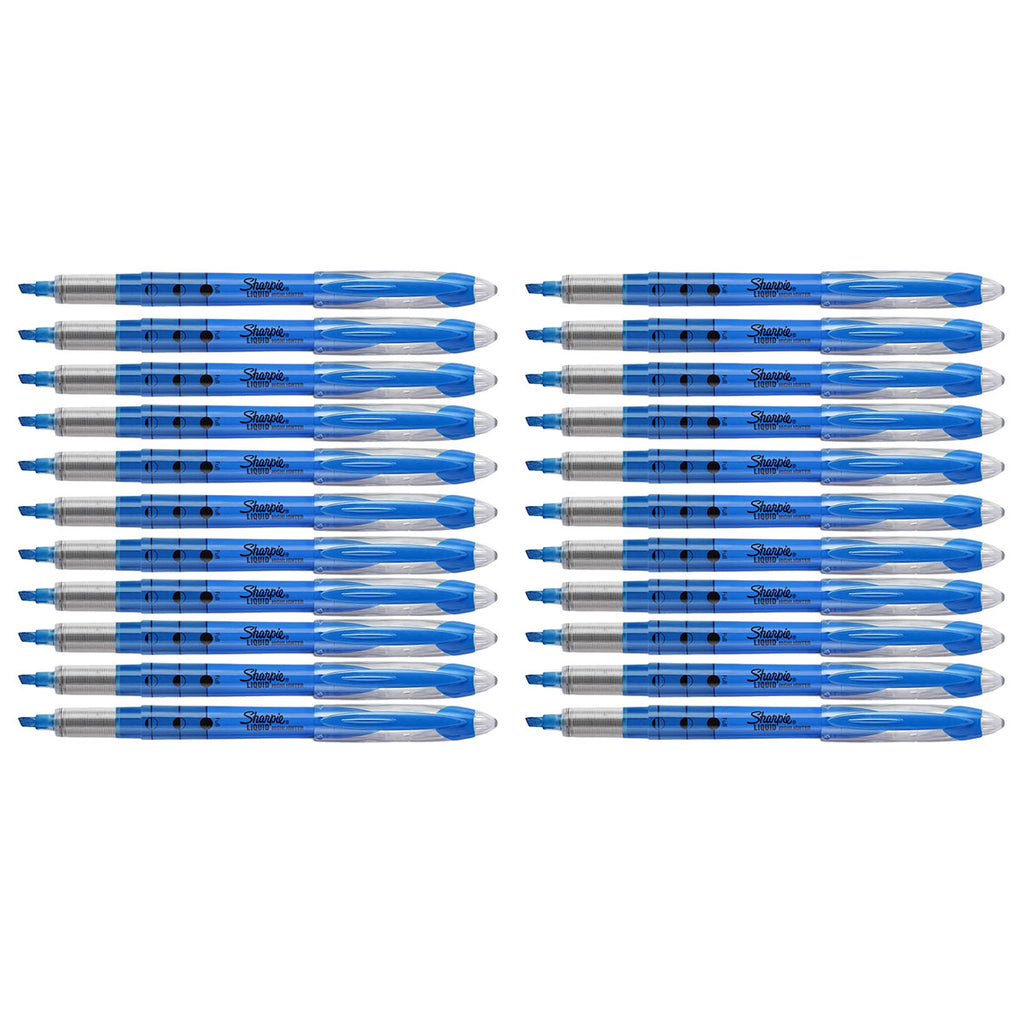 Sharpie Liquid Highlighter Blue Bulk Pack of 24