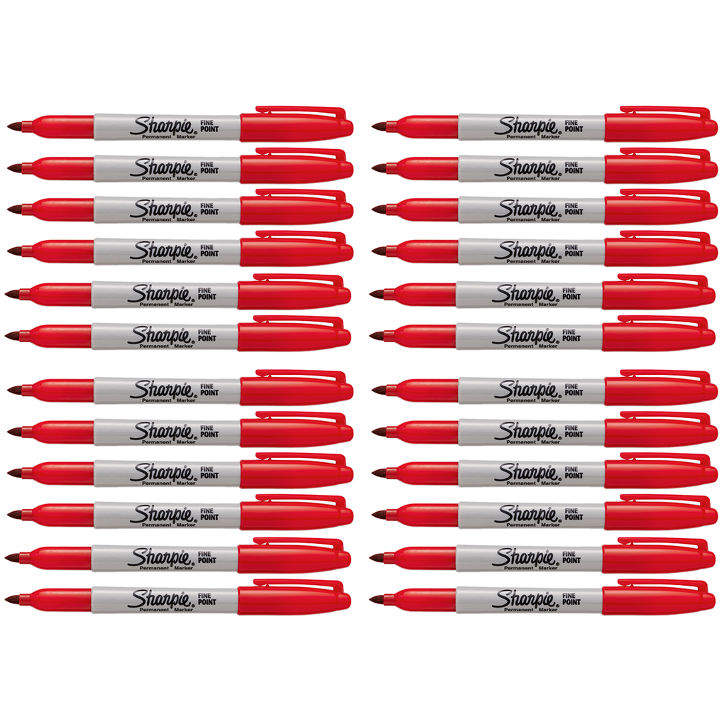 Sharpie Markers Bulk, Red Pack of 24