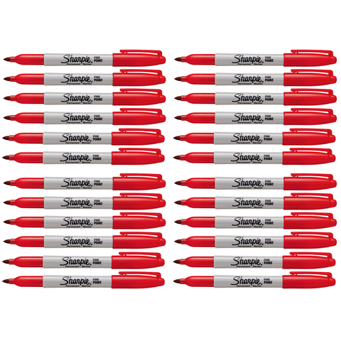 Sharpie Markers Bulk, Red Pack of 24  Sharpie Markers