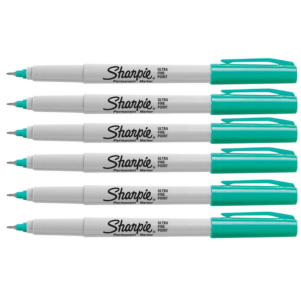 Sharpie Aqua Ultra Fine Markers, Pack of 6  Sharpie Markers
