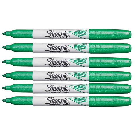 Sharpie Metallic Emerald Permanent Marker, Fine Point Pack of 6  Sharpie Markers