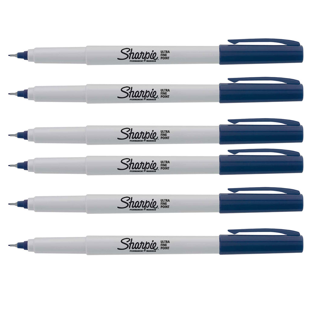Sharpie Navy Ultra Fine Markers Pack of 6