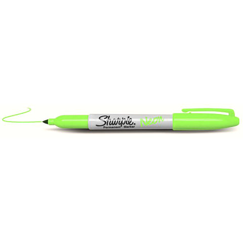 Sharpie Neon Green Fine Point Permanent Marker Sold Individually
