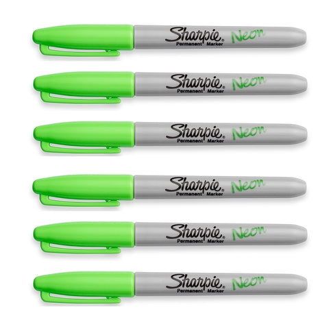 Sharpie Green Fine Point Markers, Pack of 6