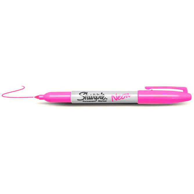 Sharpie Neon Pink Fine Point Permanent Marker Sold Individually  Sharpie Markers