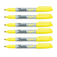 Sharpie Neon Yellow Fine Point Permanent Markers Pack of 6  Sharpie Markers