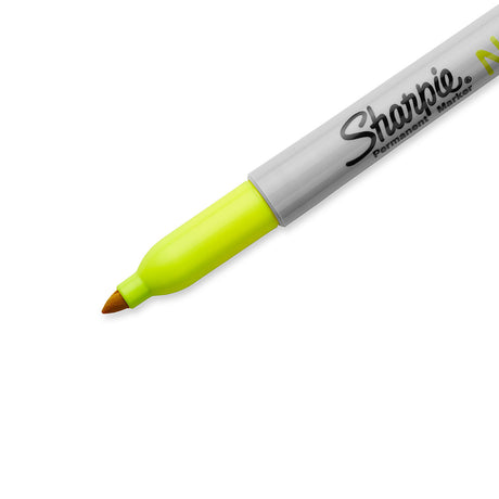 Sharpie Neon Yellow Fine Point Permanent Marker Sold Individually  Sharpie Markers