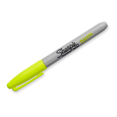 Sharpie Neon Yellow Fine Point Permanent Marker Sold Individually  Sharpie Markers