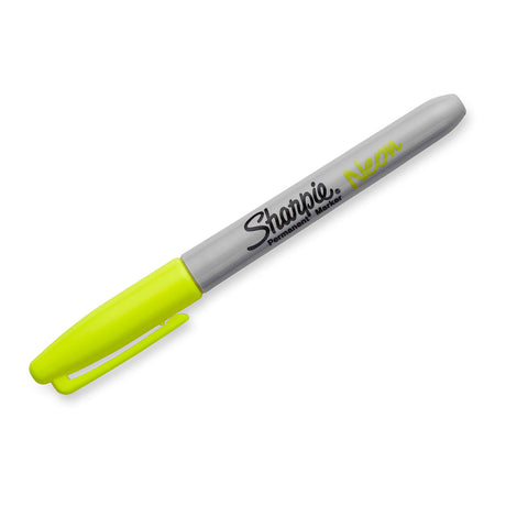Sharpie Neon Yellow Fine Point Permanent Markers Pack of 6  Sharpie Markers