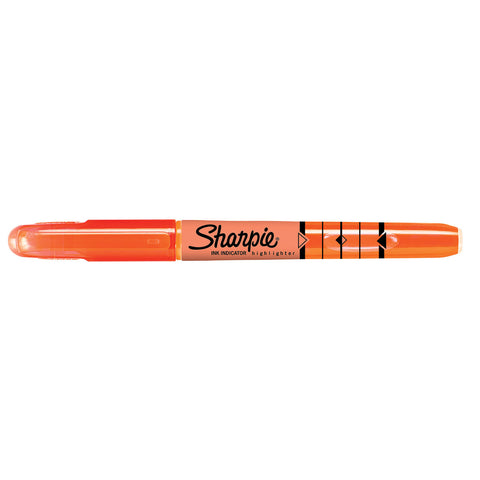 Sharpie Orange Highlighter Narrow Chisel Tip with Ink Indicator and Pocket clip  Sharpie Highlighter