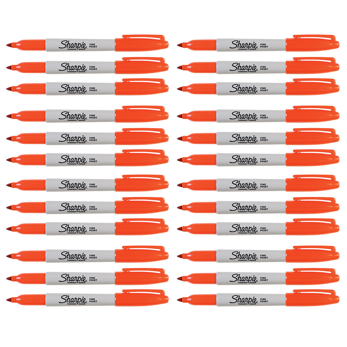 Sharpie Fine Orange Markers, Bulk Pack of 24  Sharpie Markers