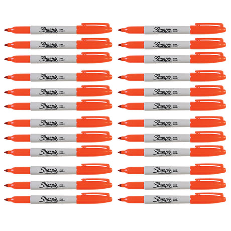 Sharpie Fine Orange Markers, Bulk Pack of 24  Sharpie Markers