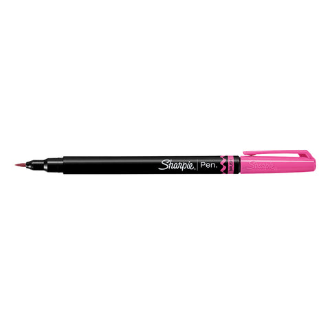 Sharpie Brush Tip Pen, Power Pink Pack of 12