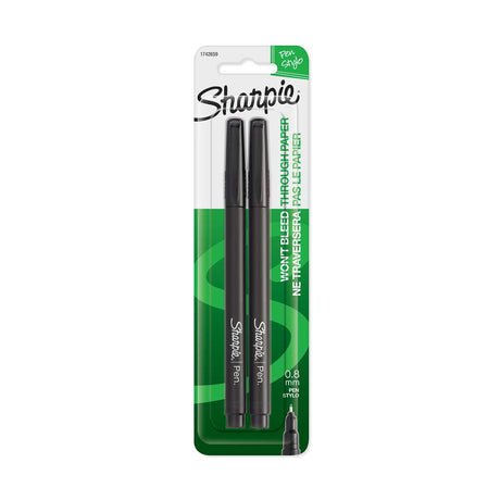 Sharpie Art Pen Black Fine Pack of 2  Sharpie Felt Tip Pen
