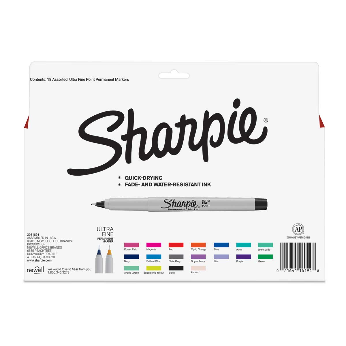 Sharpie Ultrafine 18ct Permanent Markers