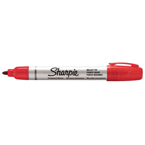 Sharpie Pro Bullet Red Permanent Marker Sold Individually  Sharpie Markers
