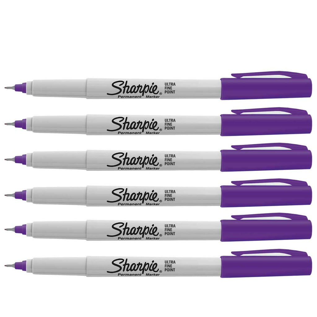 Sharpie Ultra Fine Point Purple Permanent Markers Pack of 6