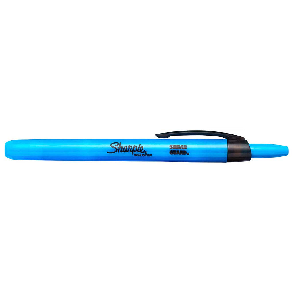 Sharpie Highlighter Retractable Blue Narrow Chisel Tip