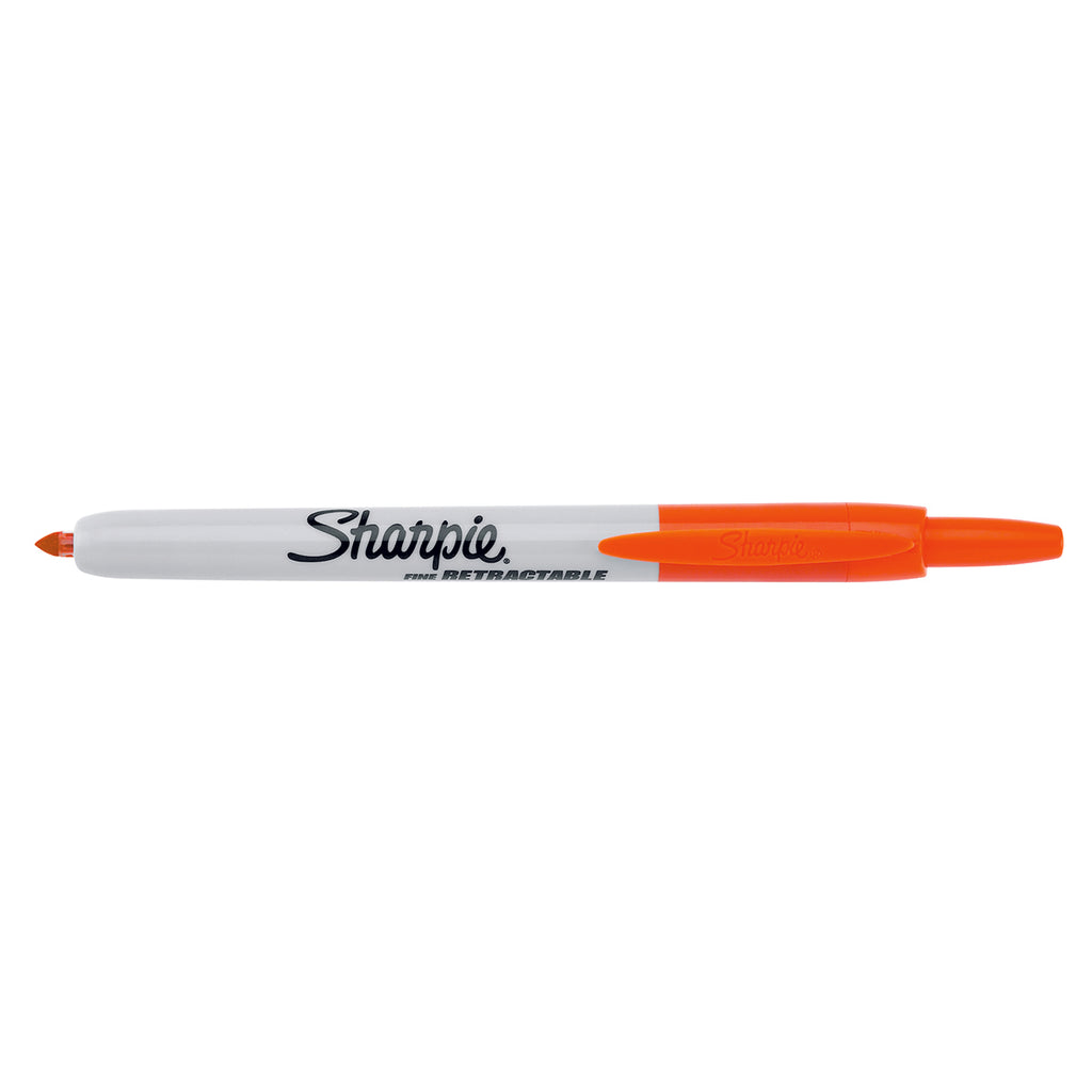 Sharpie Retractable Orange Fine Point Permanent Marker  Sharpie Markers