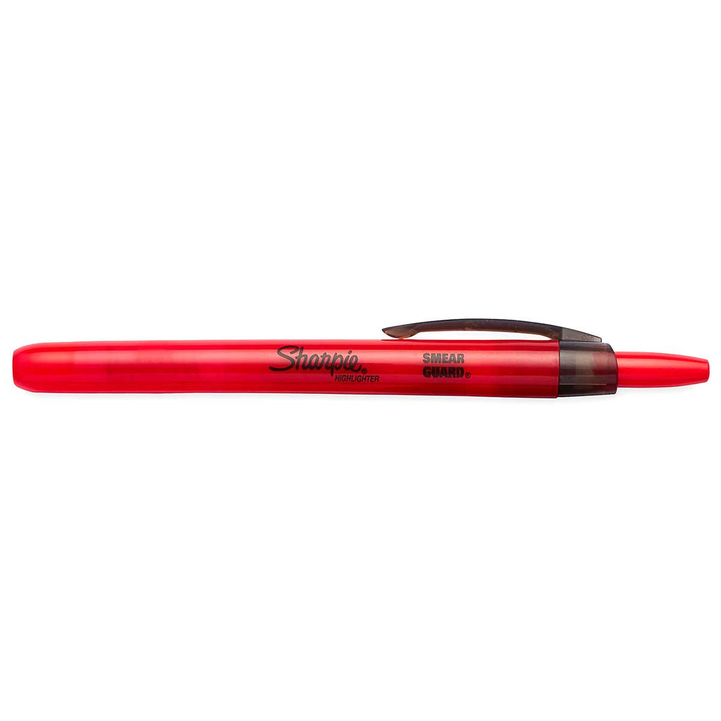 Sharpie Highlighter Retractable Red Narrow Chisel Tip  Sharpie Highlighter