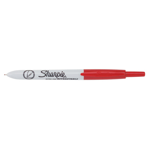 Sharpie Retractable Ultra Fine Red Permanent Marker 1735791  Sharpie Markers
