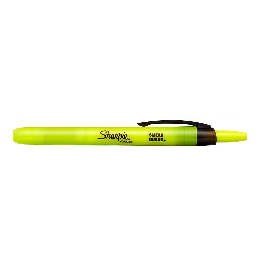Sharpie Highlighter Retractable Yellow Narrow Chisel Tip